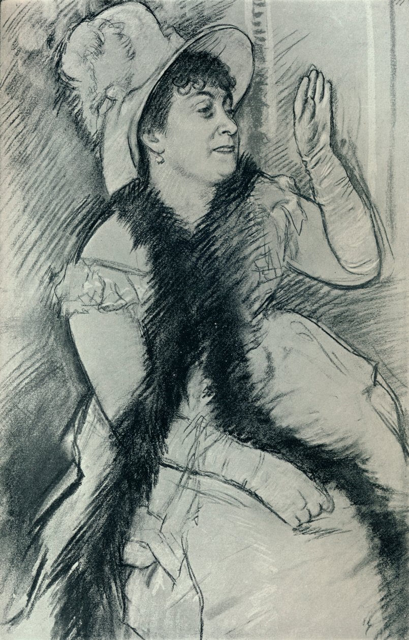 Portrét Madame X, c19. století od Edgar Degas