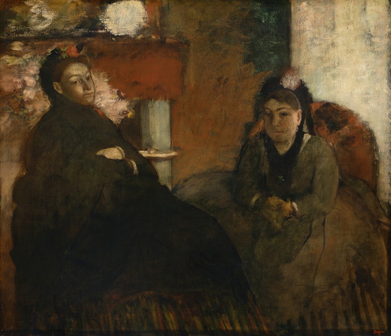Portrét Mme. Lisle a paní Loubensovi, 186670. od Edgar Degas