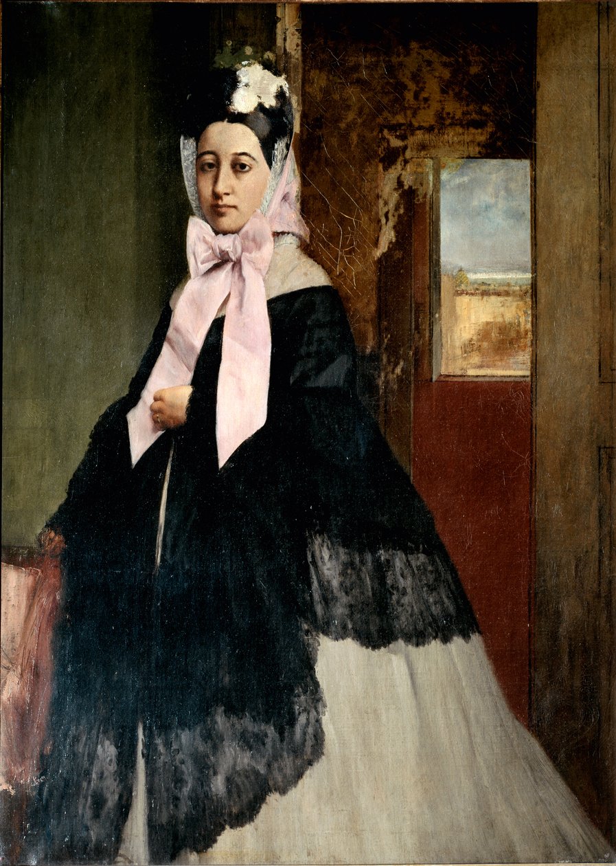 Portrét Therese De Gas (Degas), cca 1863 (olej na plátně) od Edgar Degas