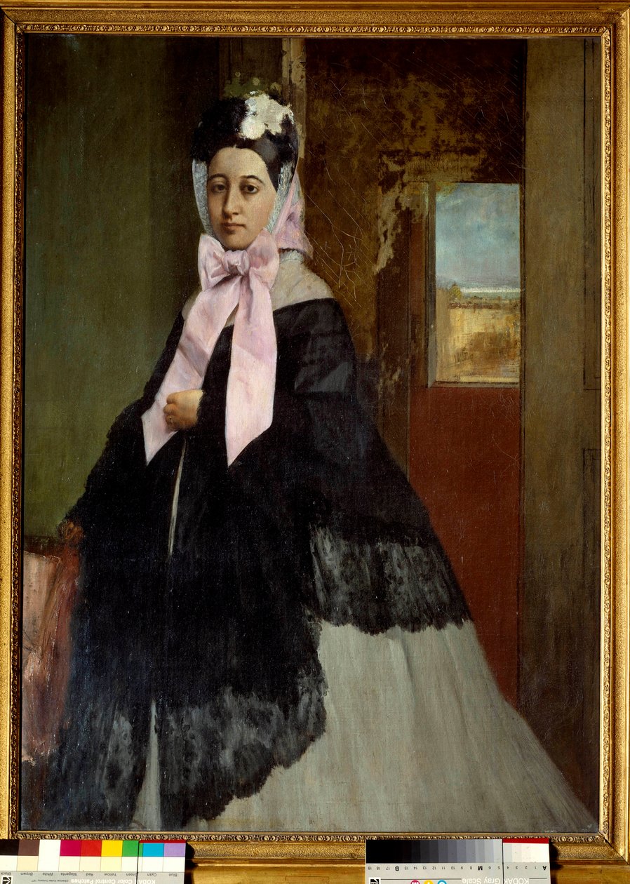 Portrét Therese Degasové, sestry umělce Malba Edgara Degase (1834-1917) 1863 Sun. 0,89 x 0,67 m Paříž, musee d