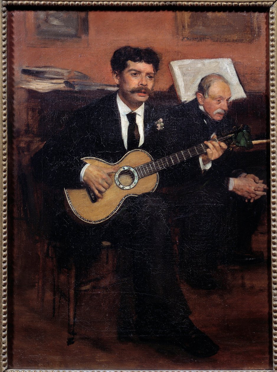 Portréty Lorenza Paganse (1838-1883) španělského tenoristy a Augustuse De Gase (1807-1874), otce umělce. Obraz Edgara Degase (1834-1917) od Edgar Degas
