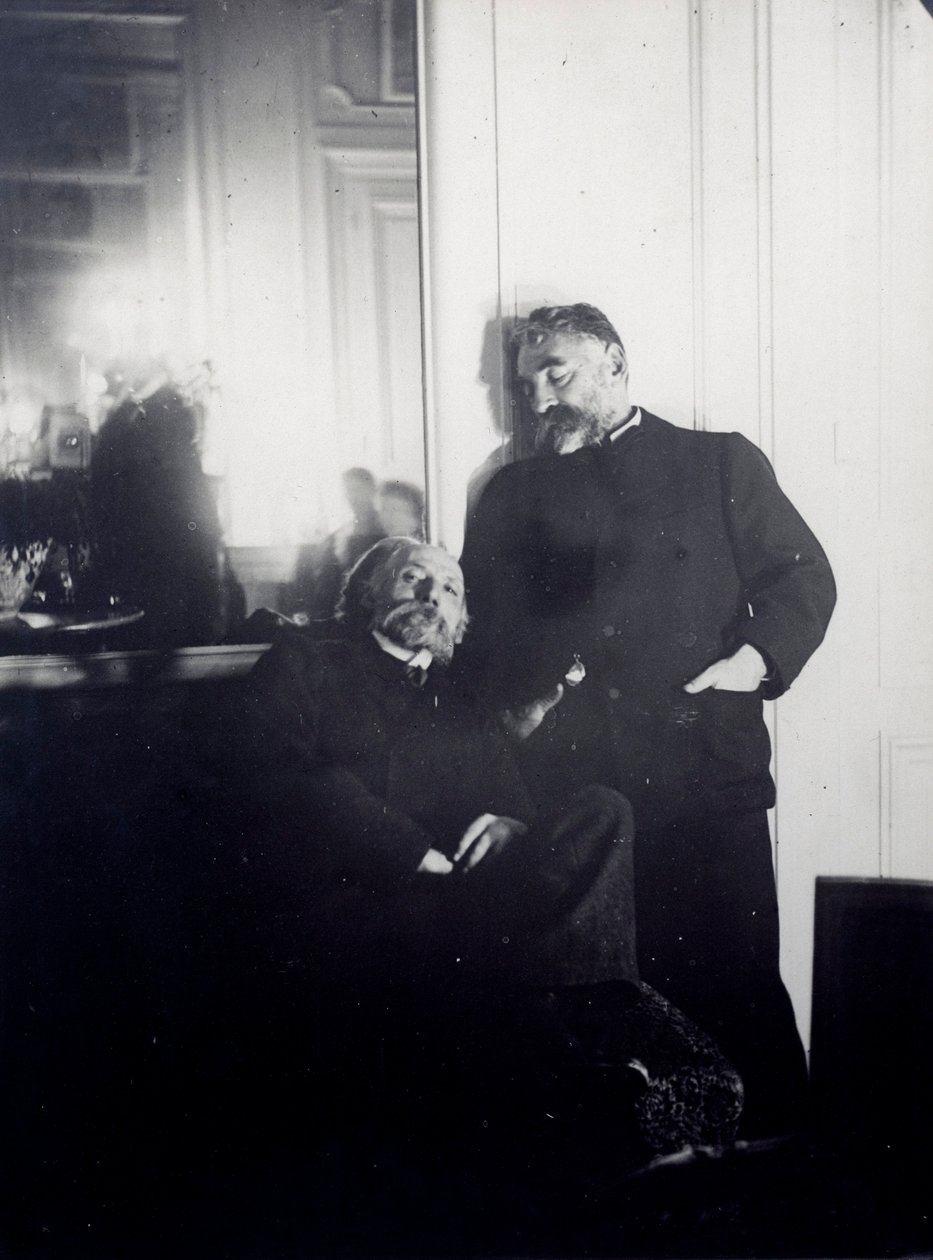 Portréty básníka Stephana Mallarmeho (1842-1898) a malíře Augusta Renoira (1841-1919). Fotografický edikt Edgara Degase (1834-1917) 1895 Paříž, Knihovna Jacquese Douceta od Edgar Degas