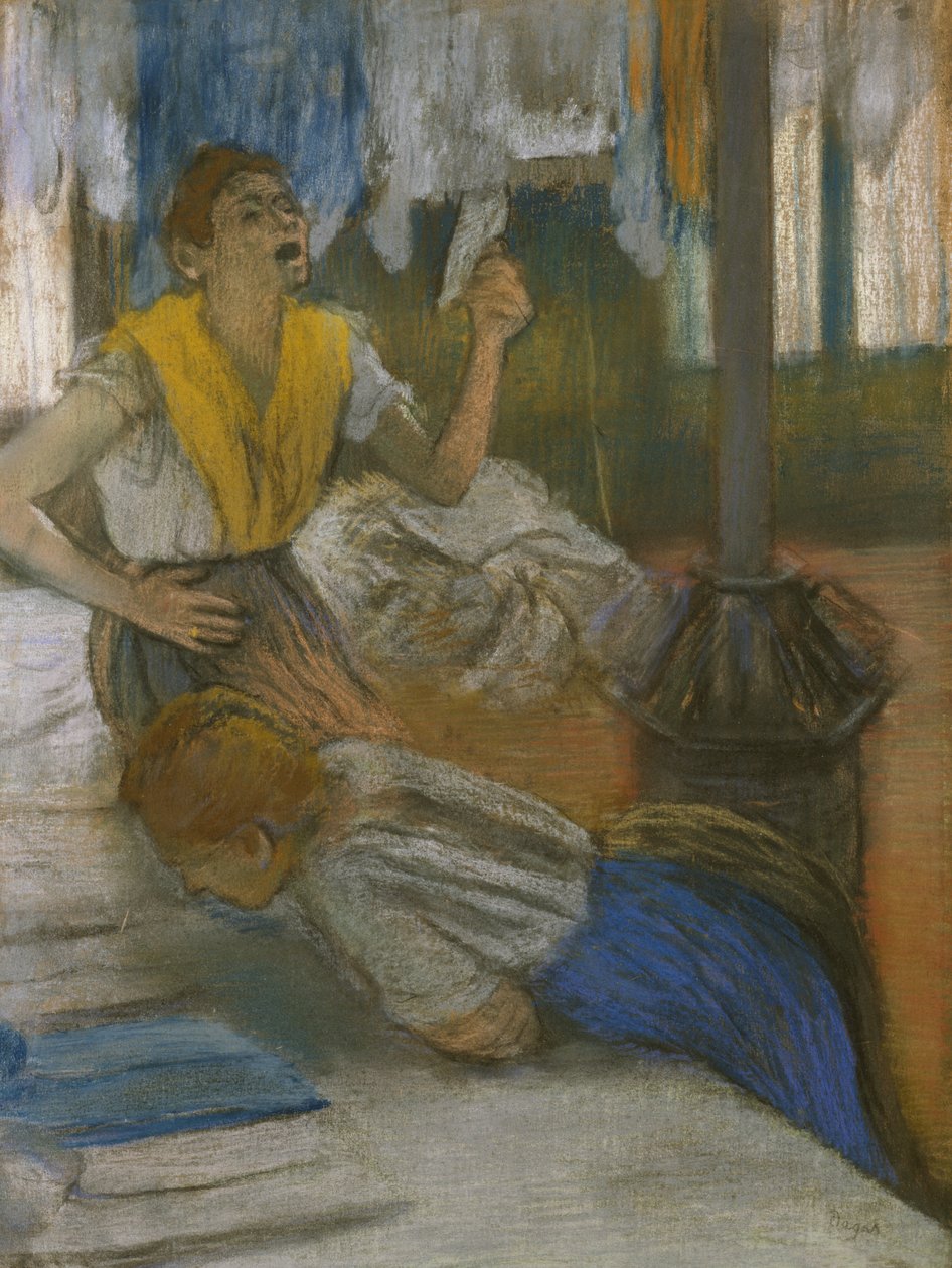Čtení dopisu (pastel na papíře) od Edgar Degas