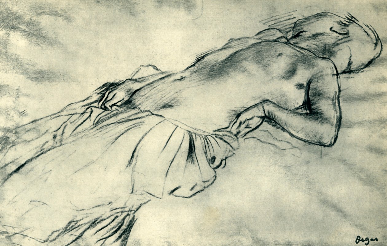 Ležící ženský akt, konec 19. století, 1943. od Edgar Degas