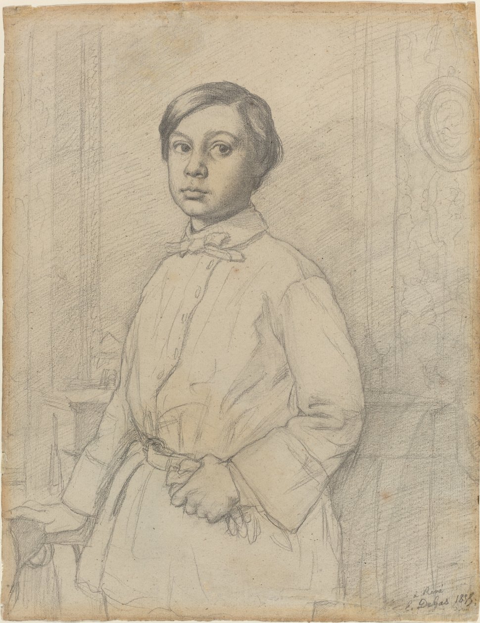 René de Gas [recto], 1855 od Edgar Degas