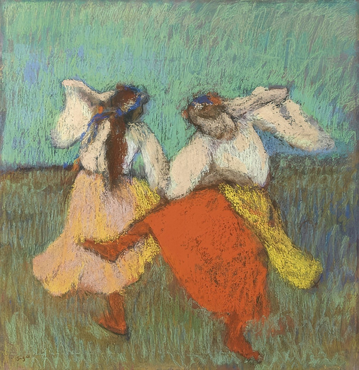 Ruští tanečníci (Danseuses Russes). Asi 1899 od Edgar Degas