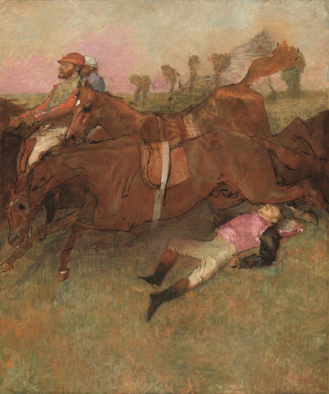Scéna z Steeplechase: Padlý žokej od Edgar Degas
