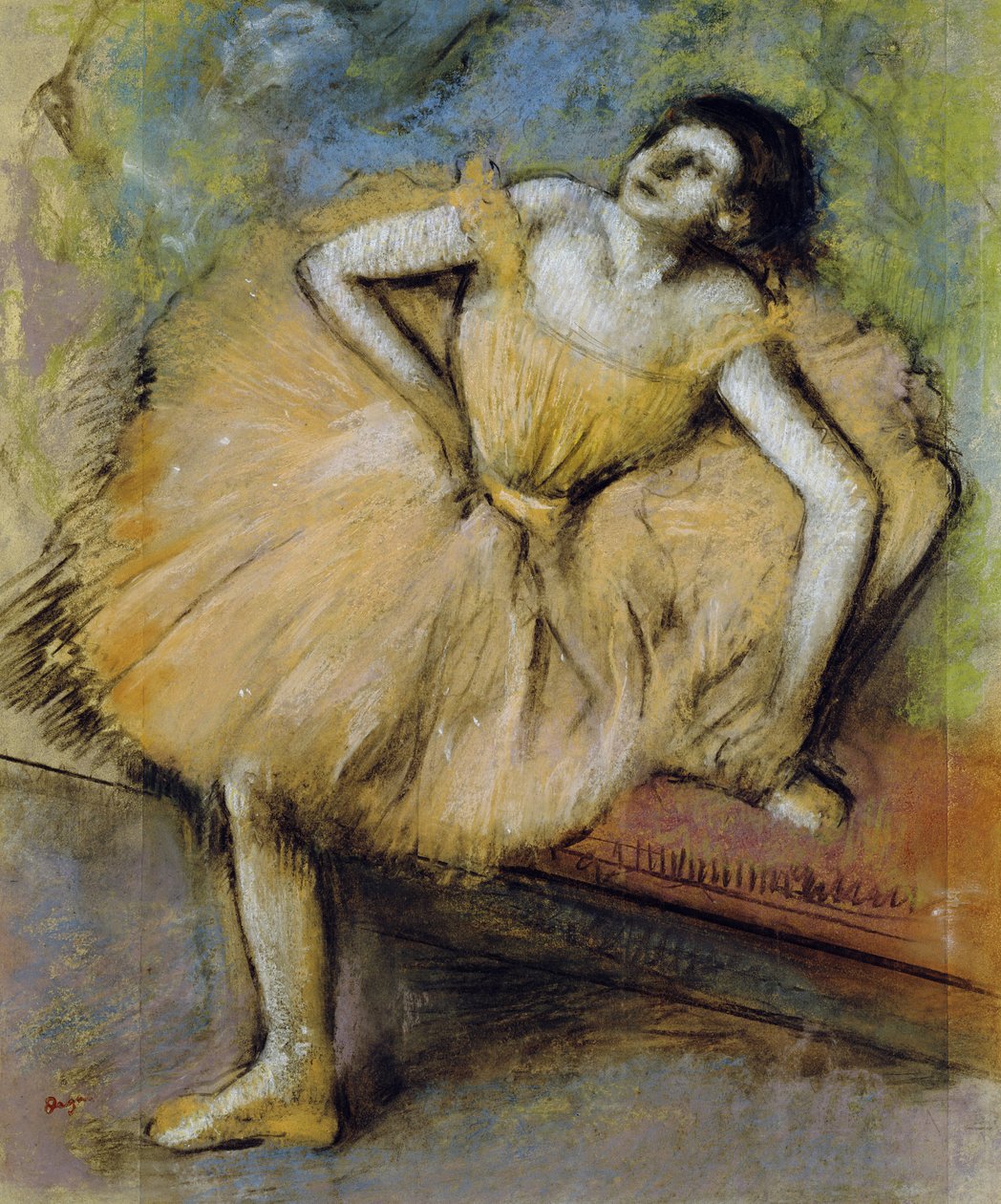 Sedící tanečník, kolem roku 1894 od Edgar Degas