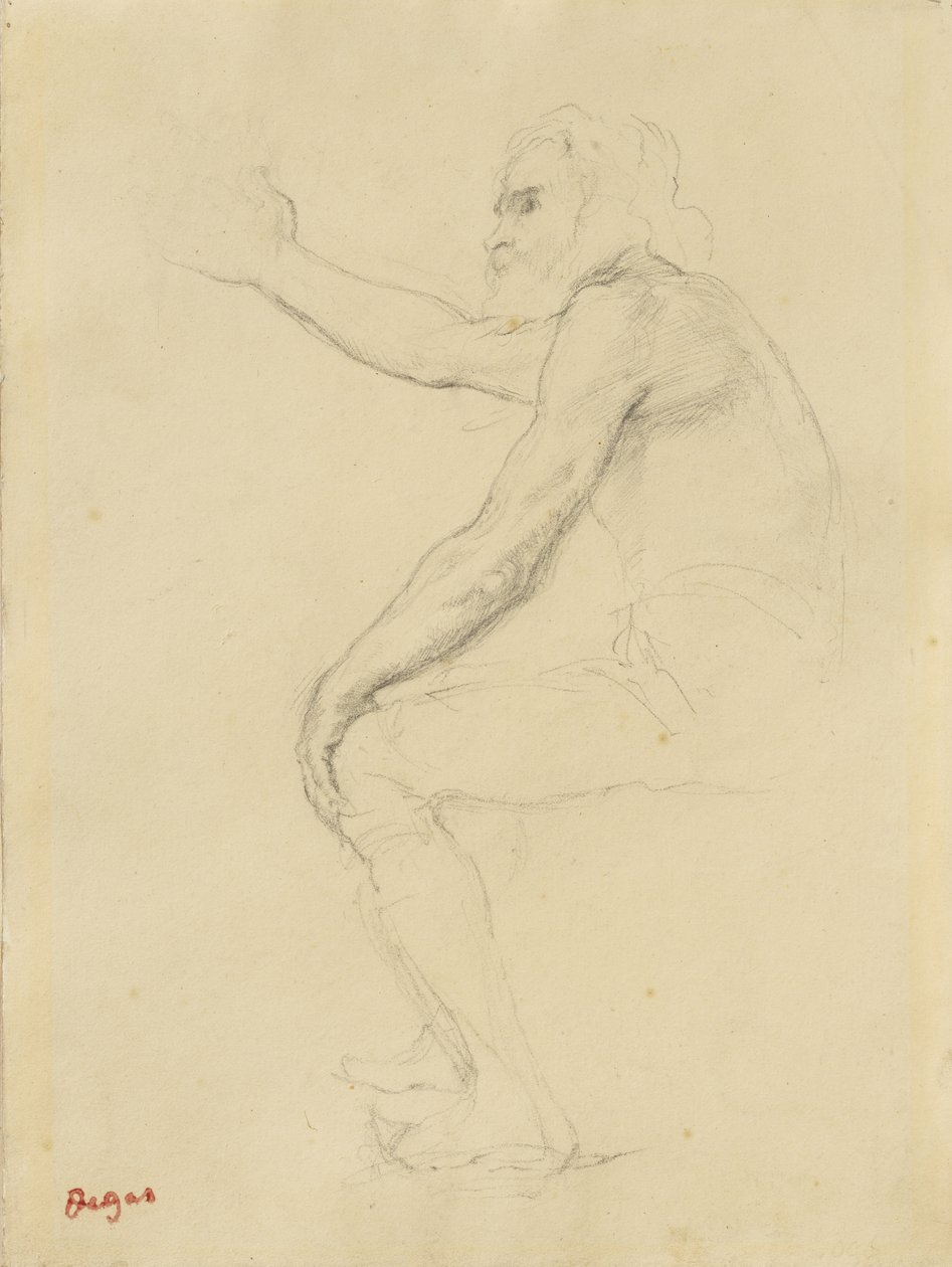 Sedící starý muž, kolem roku 1862 od Edgar Degas