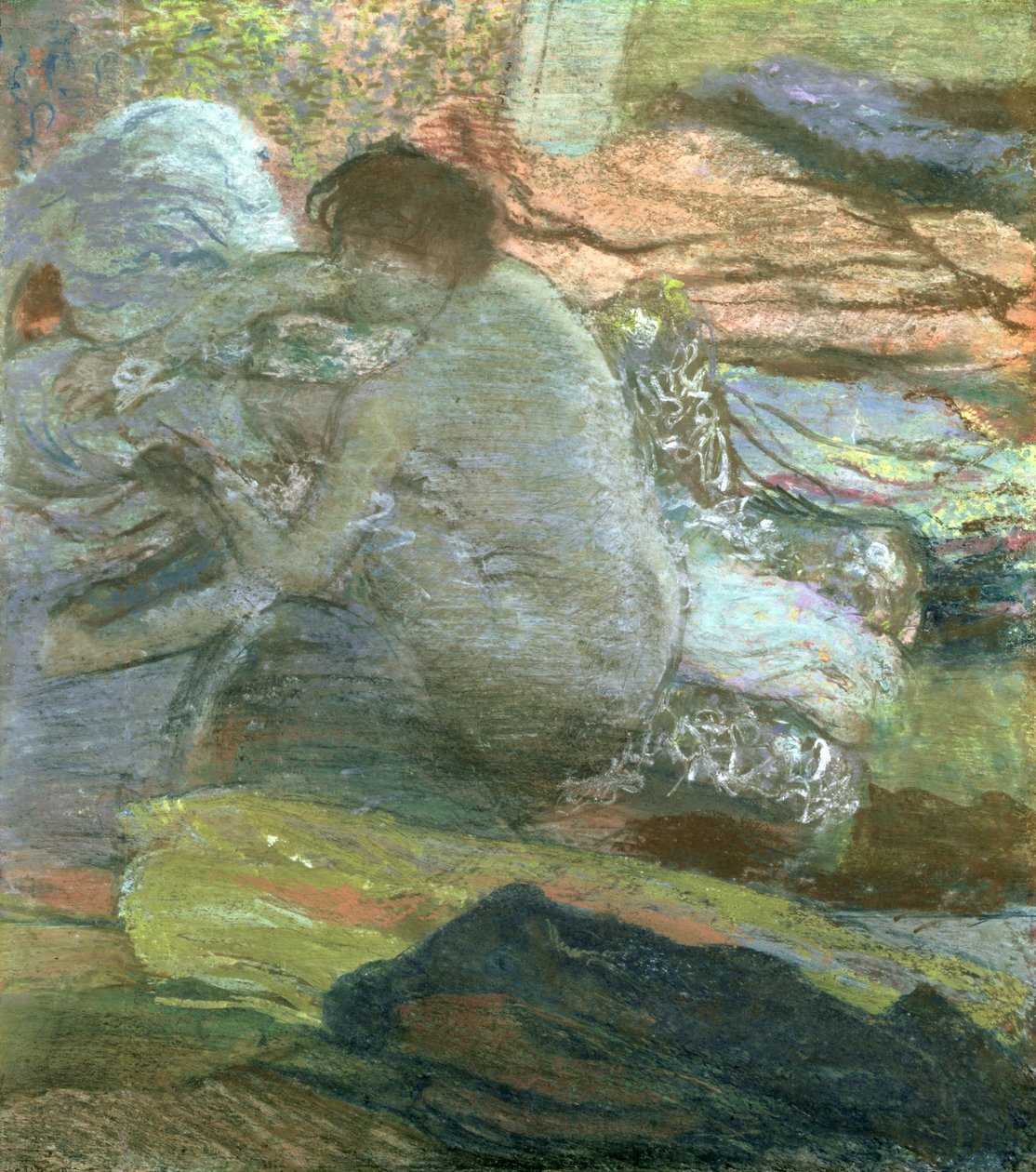 Sedící žena sušící si nohy, kolem roku 1893 od Edgar Degas