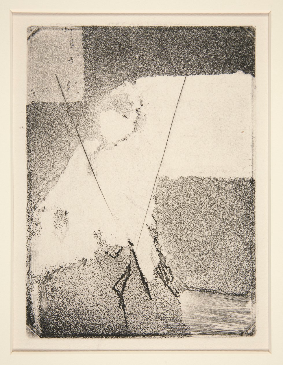Sedící žena v čepici a šálu od Edgar Degas