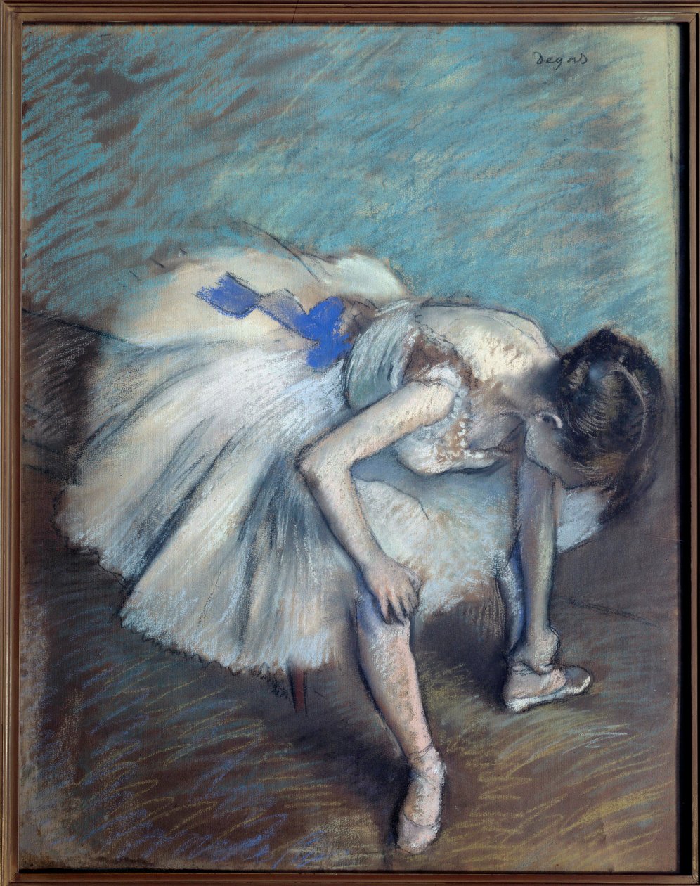 Sedící tanečnice Pastelový obraz od Edgara Degase (1834-1917) 1881-1883 Ne. 0,62x0,49 m Paříž, musee d
