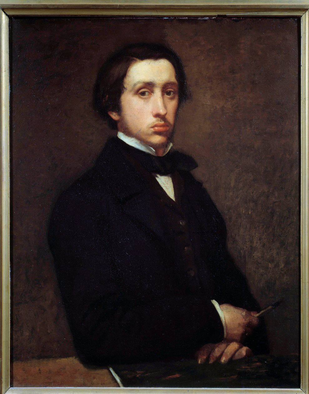 Autoportrét aneb Degas v portrétní malbě Edgara Degase (1834-1917) 1855 Sun. 0,81x0,64 m Paříž, musee d