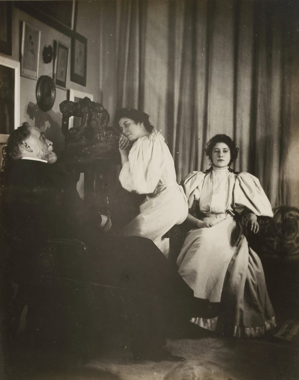 [Autoportrét s Christine a Yvonne Lerolle], pravděpodobně 1895-96. od Edgar Degas