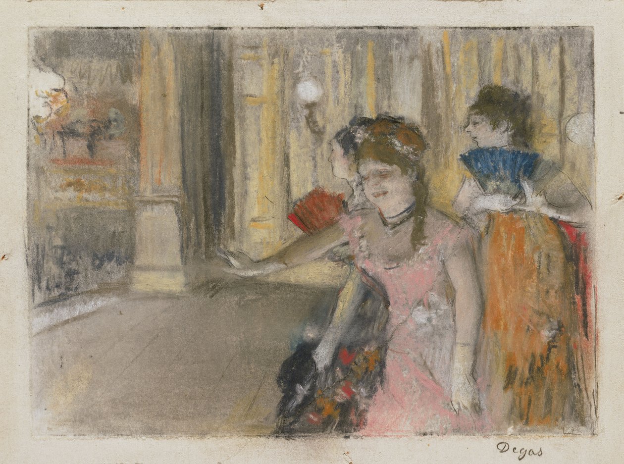 Zpěváci na jevišti od Edgar Degas
