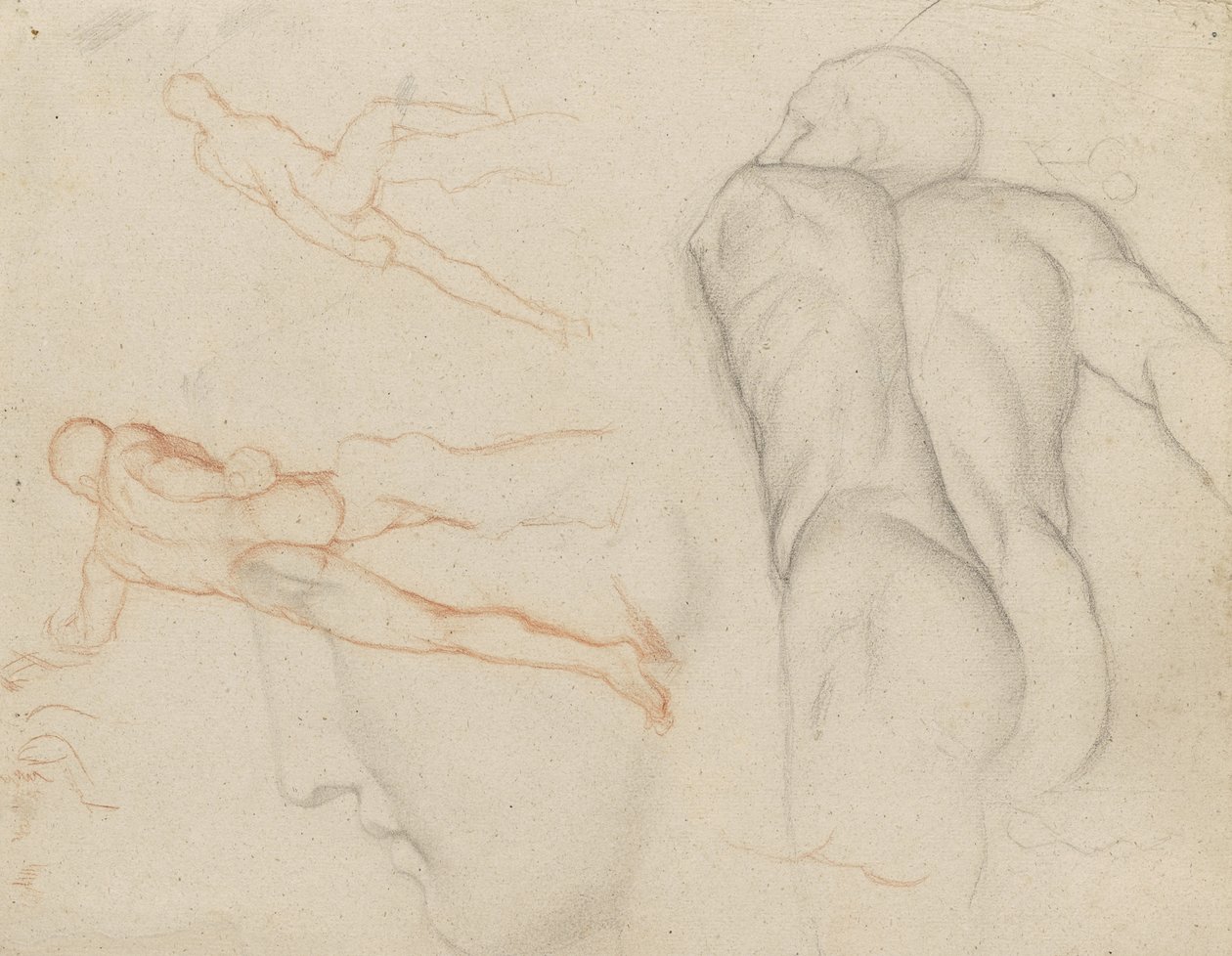 Studie "The Borghese Gladiator", c.1856-57 od Edgar Degas