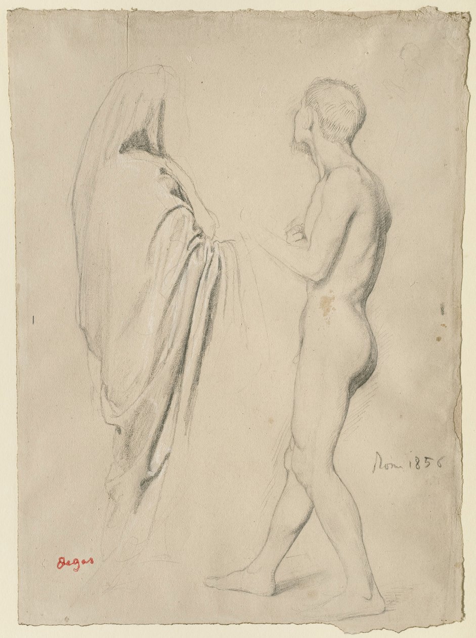 Studie pro "Danteho a Virgila", kolem 1856-57 od Edgar Degas
