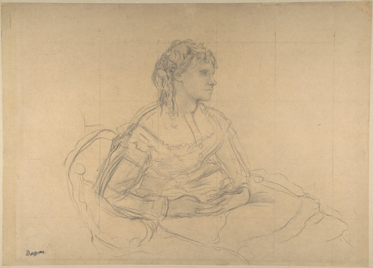 Studie k obrazu „Madame Théodore Gobillard“ (Yves Morisot) od Edgar Degas