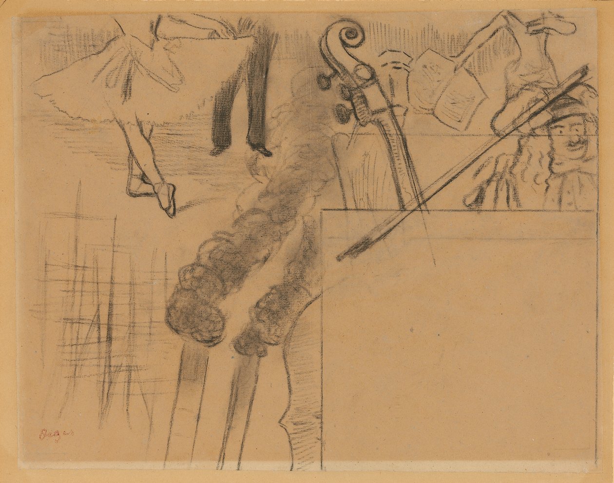 Studie na program pro Galerii Ponsin Soiree Artistique, 15. května 1884 od Edgar Degas