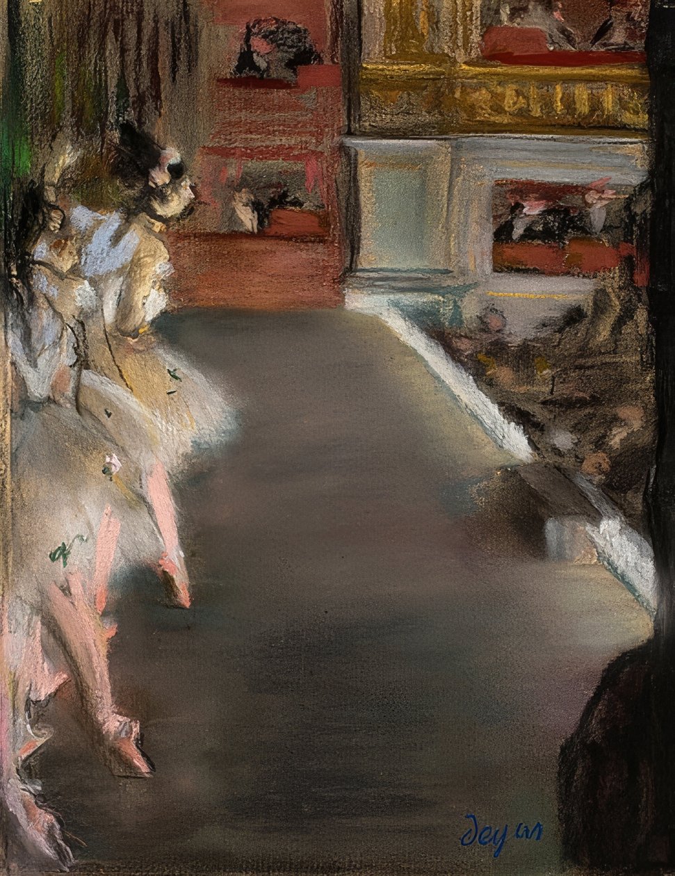 Tanečníci ve staré opeře. Kolem roku 1877 od Edgar Degas