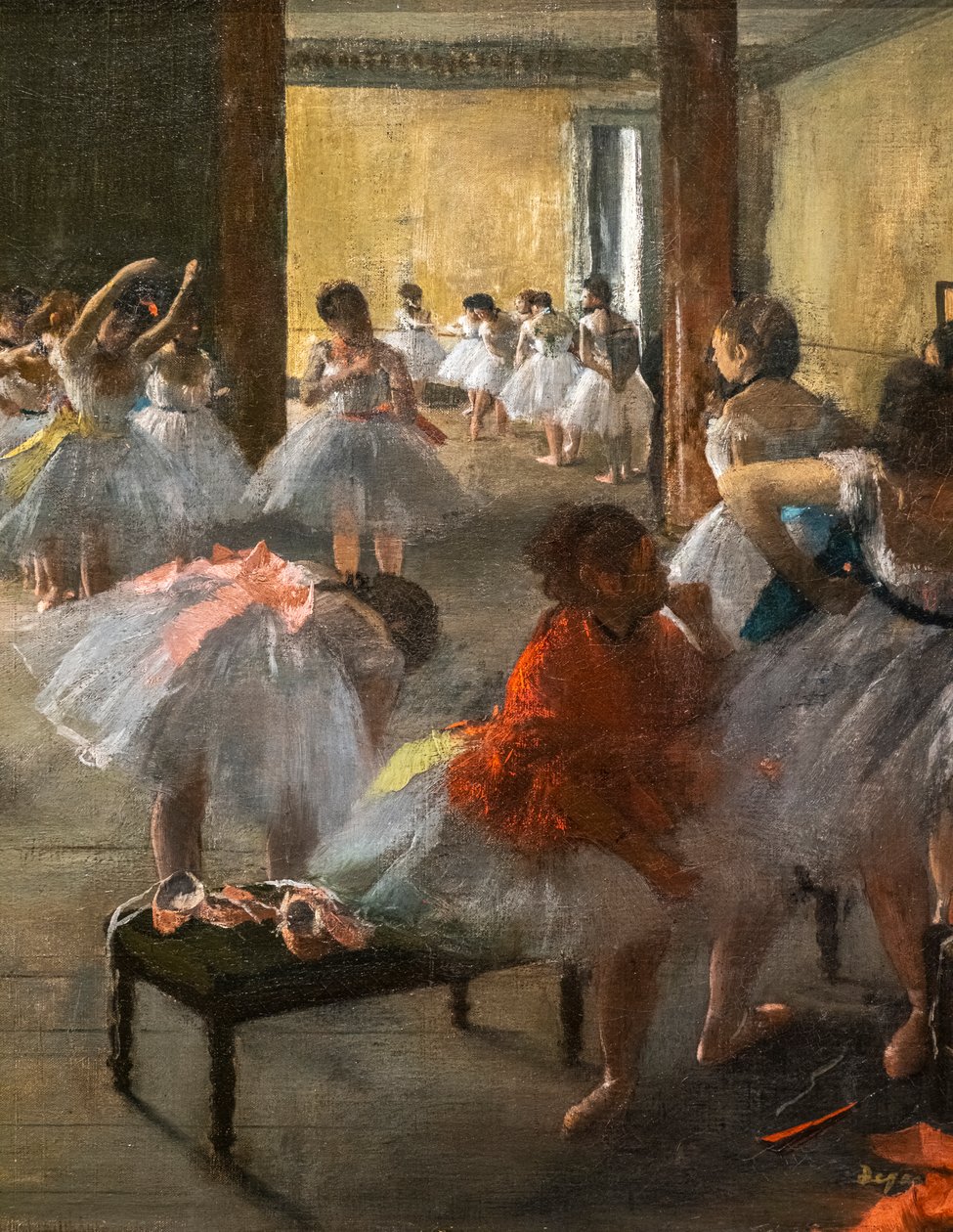 Taneční třída (detail). 1873. Olej na plátně. od Edgar Degas