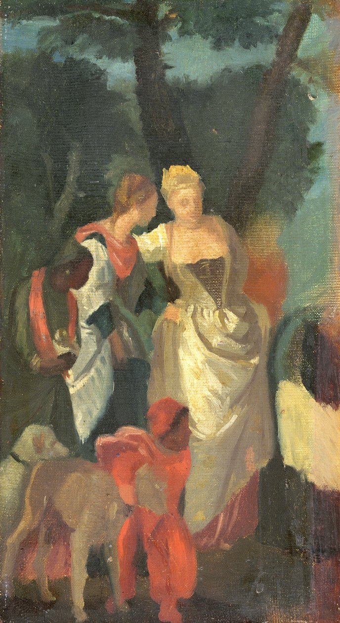 Nalezení Mojžíše podle obrazu Veroneseho koncem 60. let 19. století od Edgar Degas