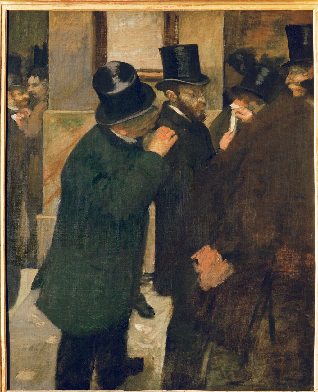 Pařížská burza (olej na plátně) od Edgar Degas