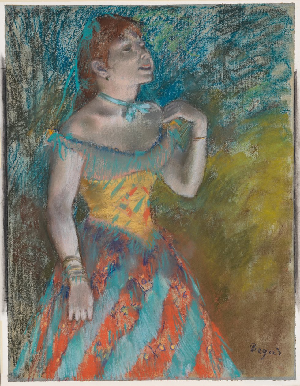 Zpěvák v zeleném od Edgar Degas