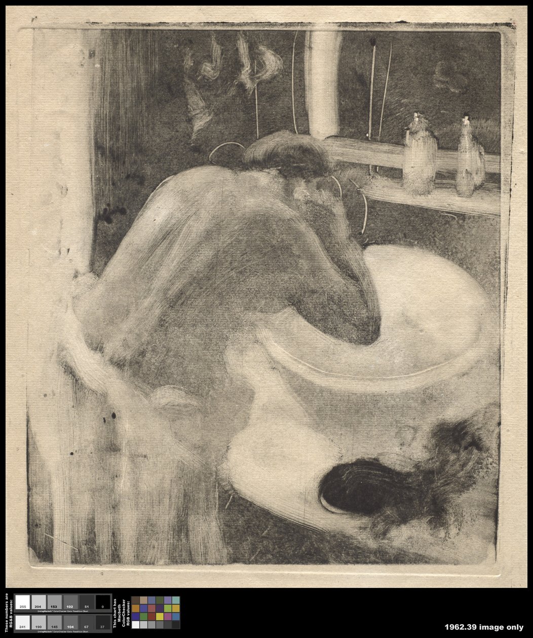Umyvadlo, c.1880-85 od Edgar Degas