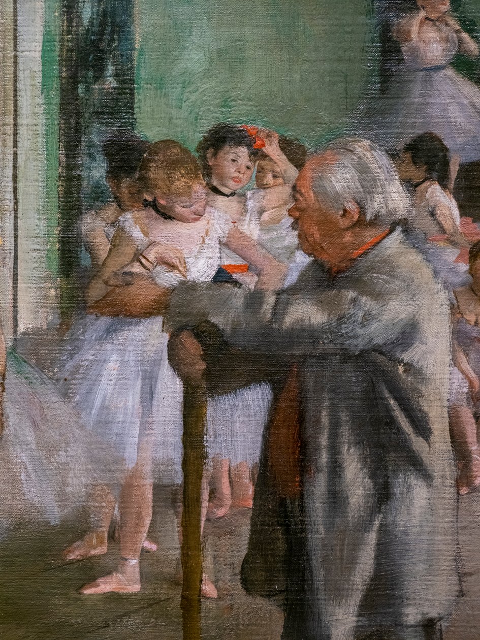 Kurz tance (detail). Začíná v roce 1873, končí v letech 1875-1876. Olej na plátně. od Edgar Degas