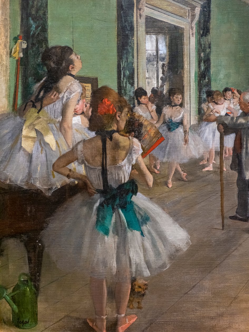 Kurz tance (detail). Začíná v roce 1873, končí v letech 1875-1876. Olej na plátně. od Edgar Degas