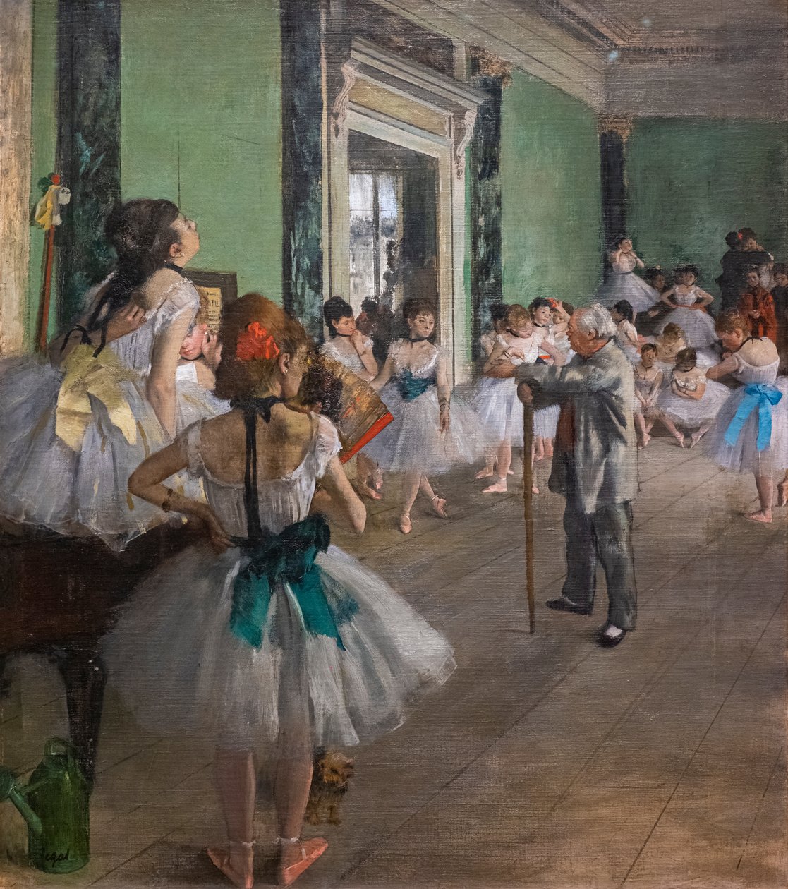 Taneční hodina. Začíná v roce 1873, končí v letech 1875-1876. Olej na plátně. od Edgar Degas