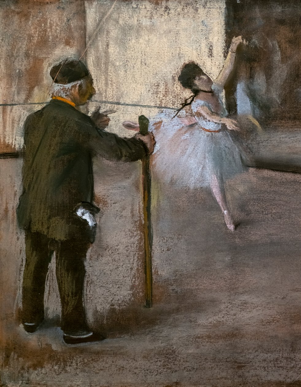 Taneční lekce (detail). Kolem 1876. Pastel na papíře nalepeném na kartonu. od Edgar Degas