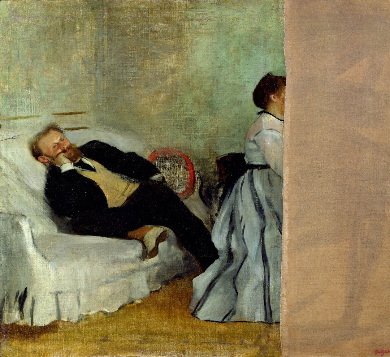 Malíř Edouard Manet se svou ženou Suzanne od Edgar Degas