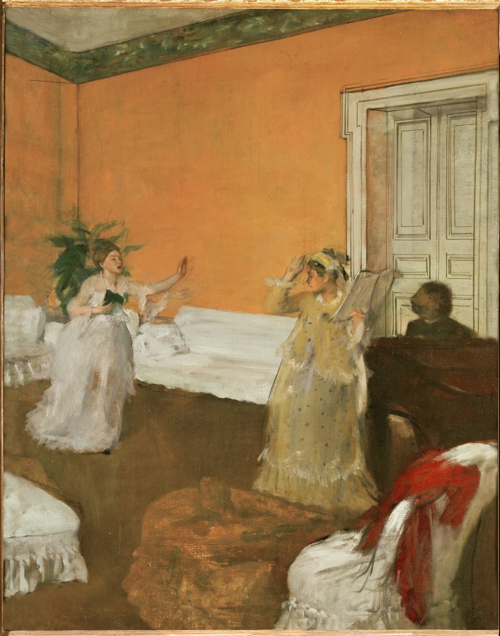Zkouška písně (olej na plátně) od Edgar Degas