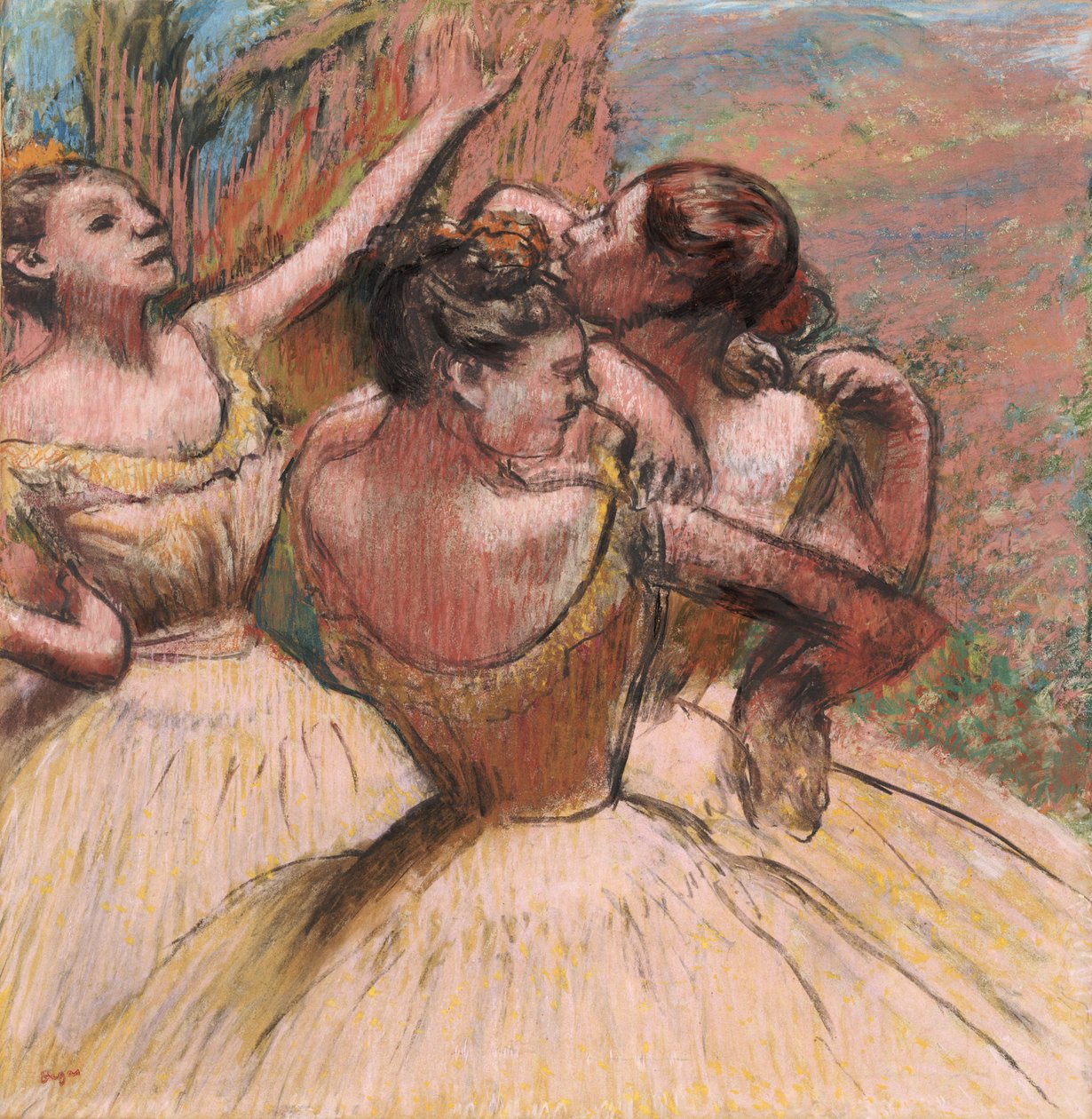 Tři tanečnice, kolem roku 1899 od Edgar Degas