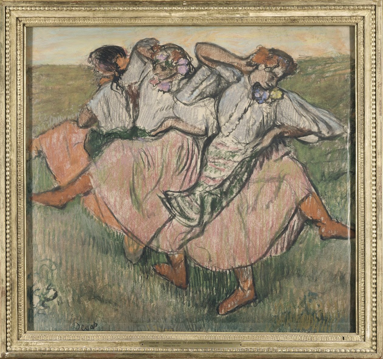 Tři tanečnice v ukrajinských krojích od Edgar Degas