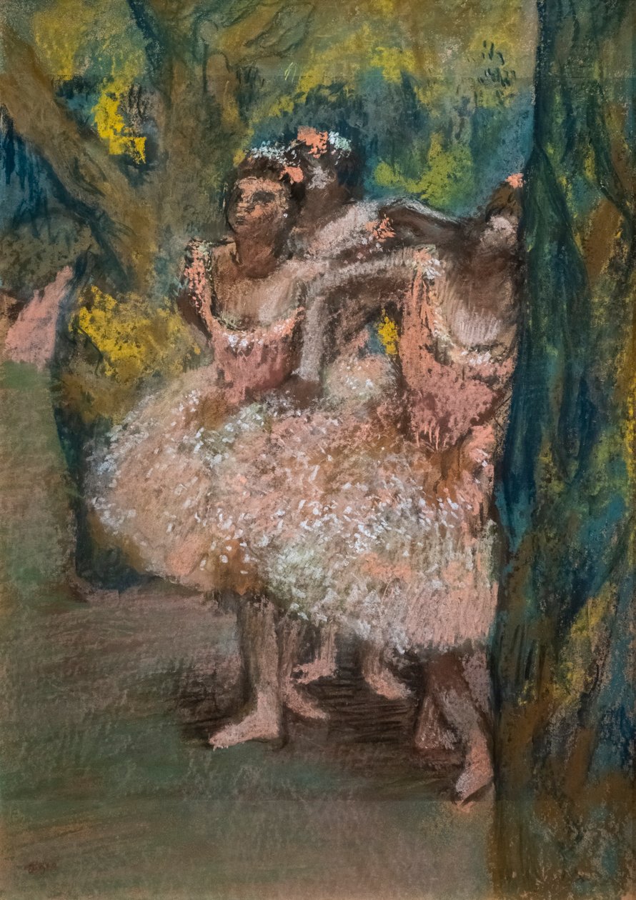 Tři tanečnice v lososových sukních. 1904-1906. Pastel na maroufle papíře na kartonu. od Edgar Degas