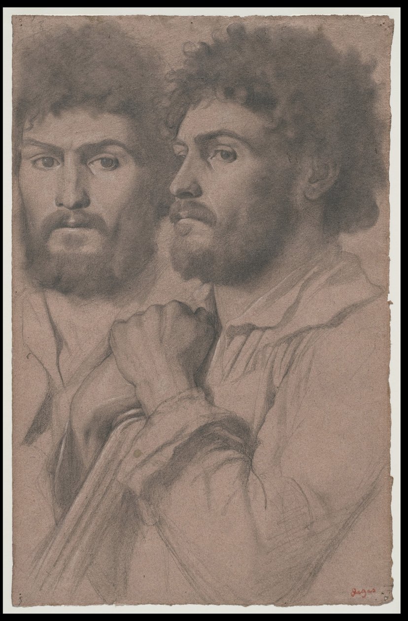 Dvě portrétní studie muže, c.1856-57 od Edgar Degas