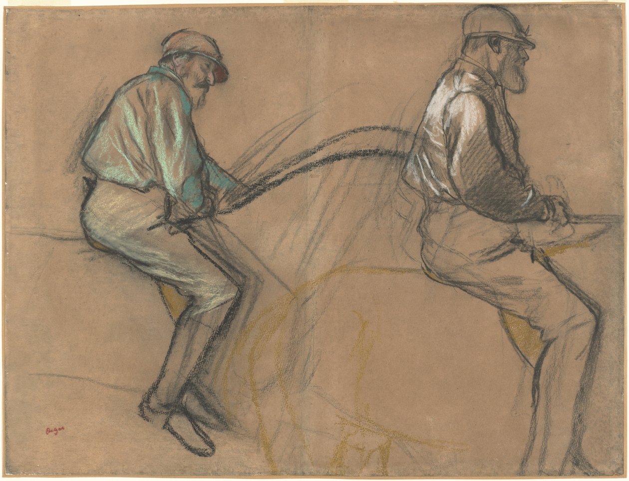 Dvě studie žokeje od Edgar Degas