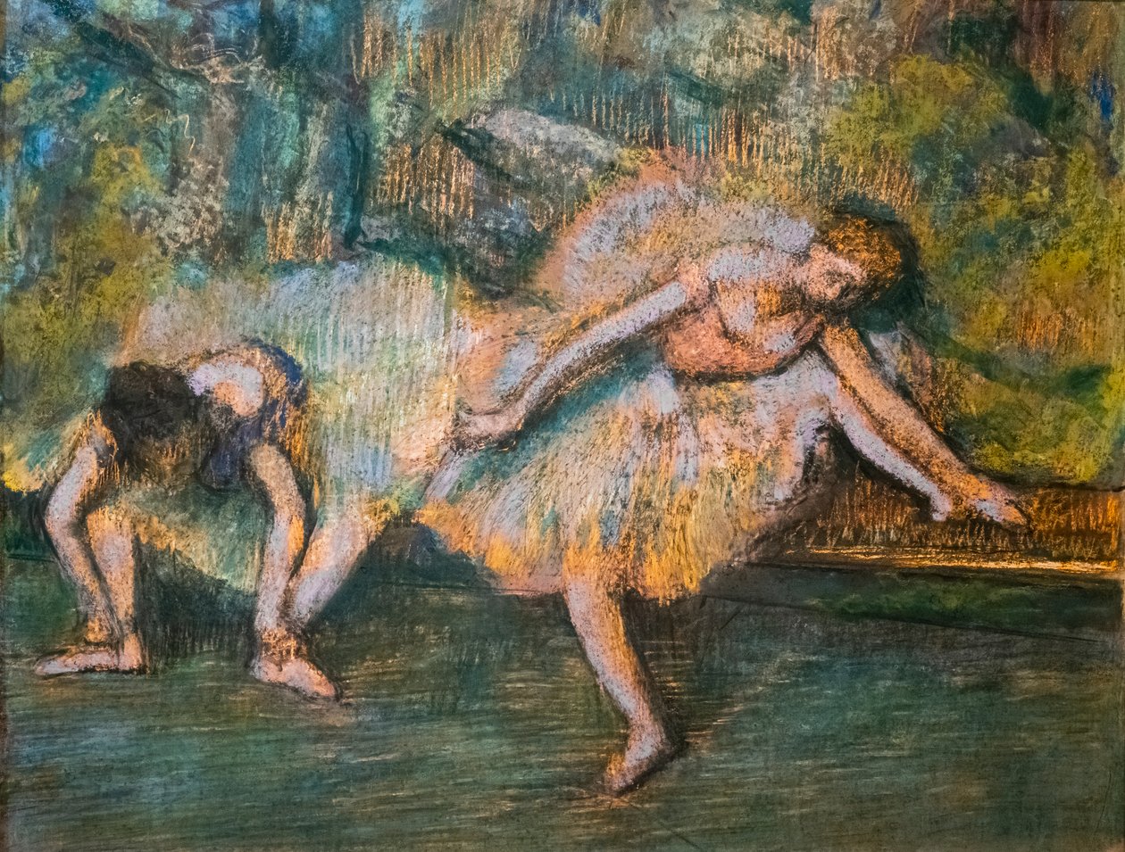 Dva tanečníci. Kolem 1900. Pastel na papíře na kartonu. od Edgar Degas