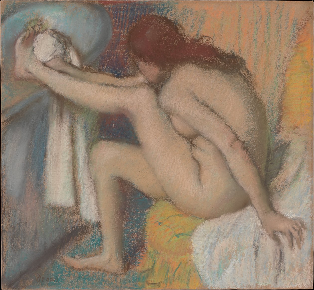 Žena si suší nohu od Edgar Degas