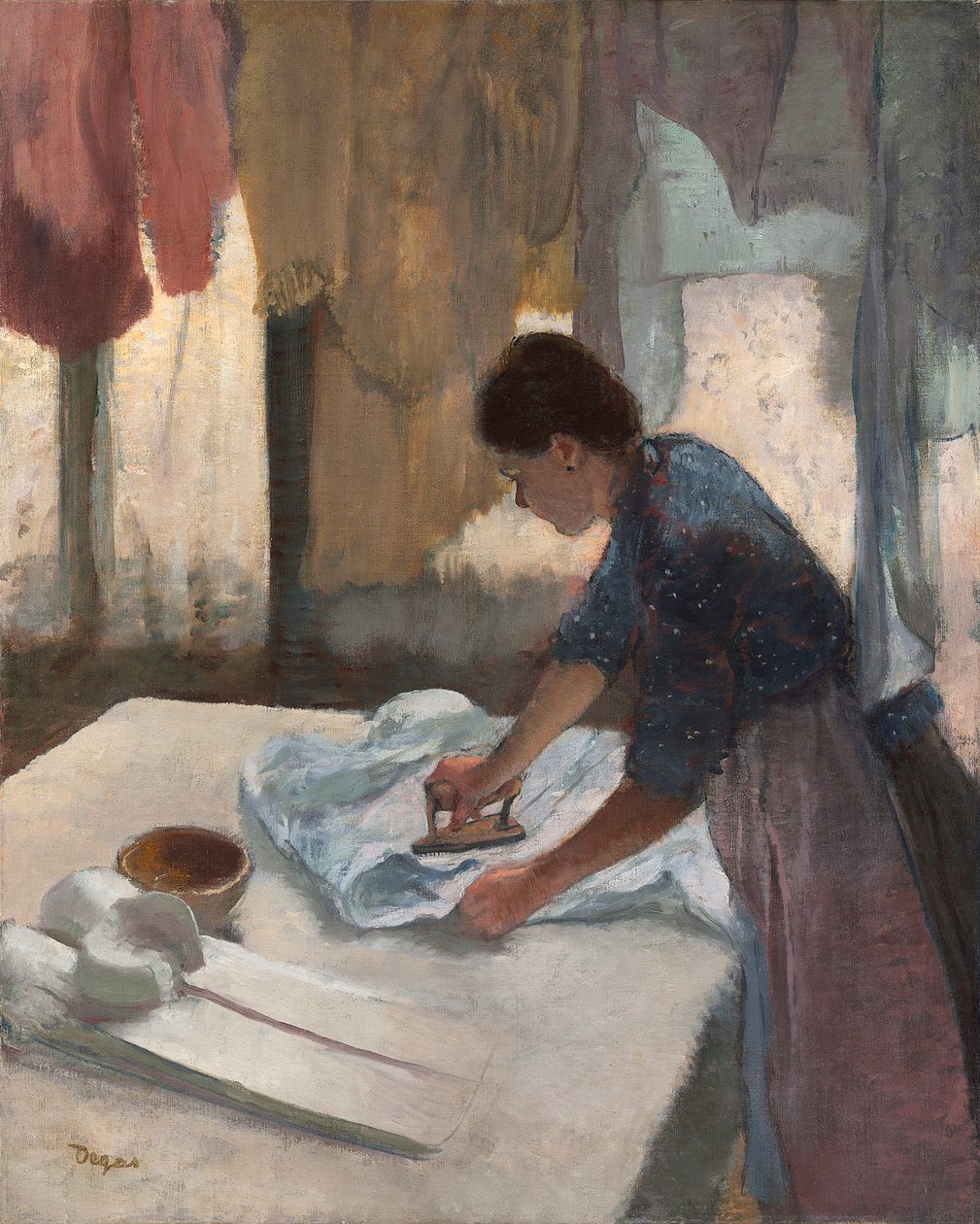 Žehlení žen, cca 1876-87 (olej na plátně) od Edgar Degas