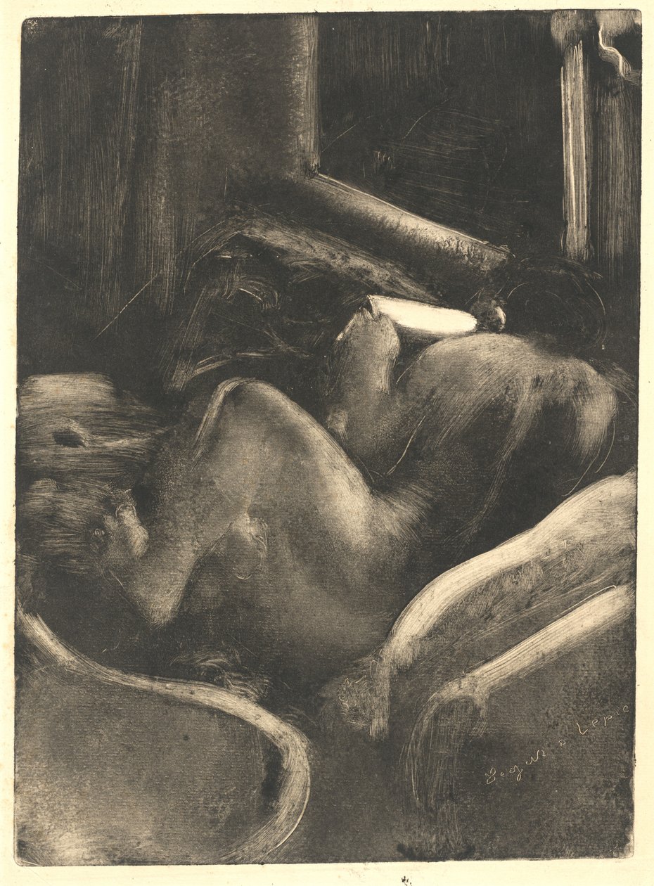 Žena čte Liseuse, c. 1885. od Edgar Degas