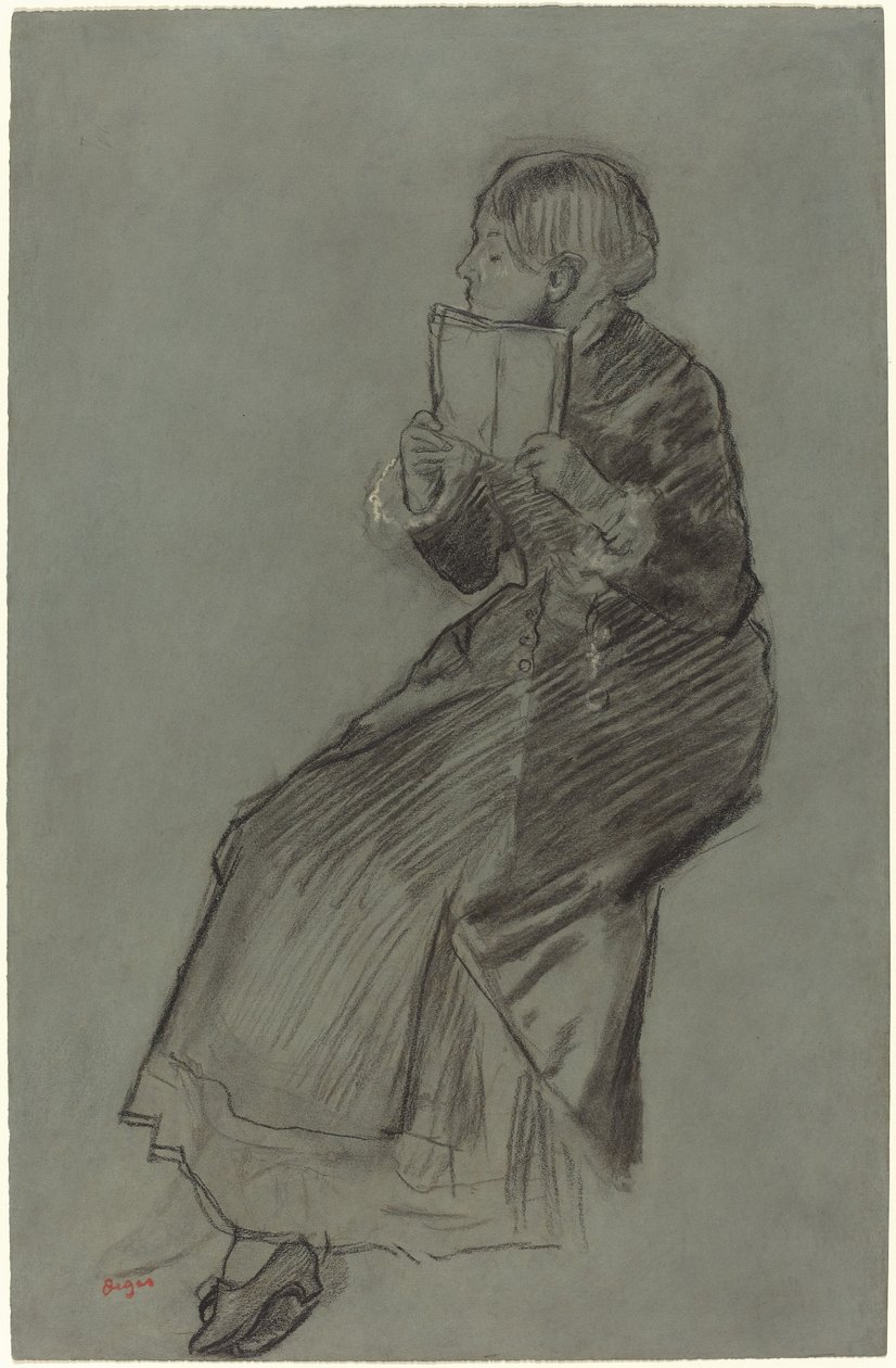 Žena čte knihu od Edgar Degas