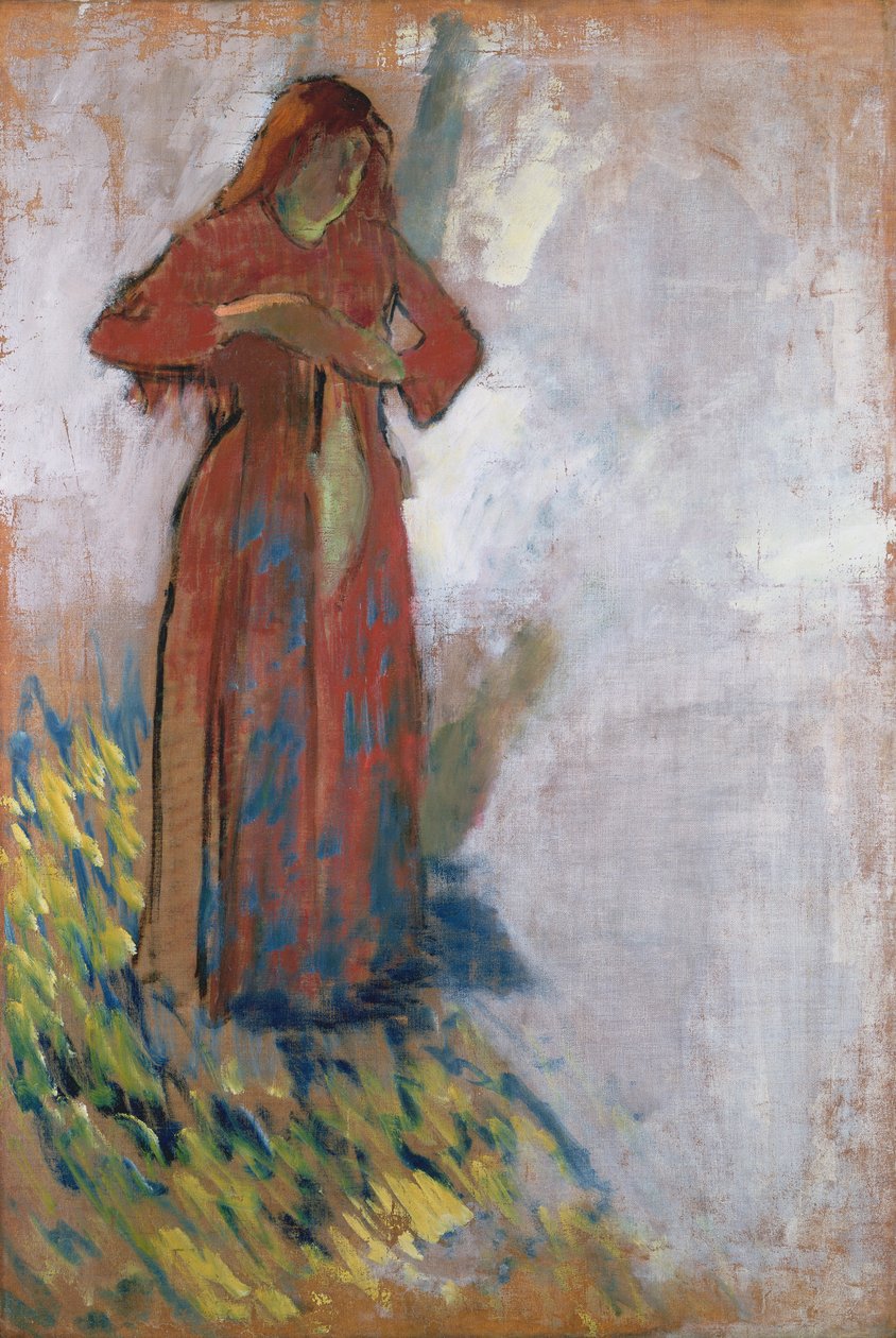 Žena, svlékání od Edgar Degas