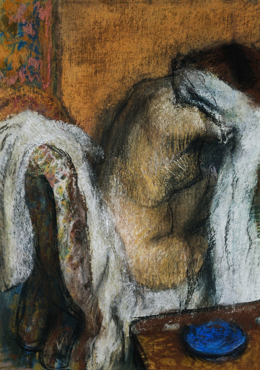 Žena Mytí; Femme a sa Toilette, kolem 1905-07 od Edgar Degas