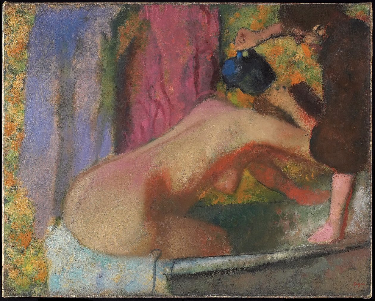 Žena v její koupeli, kolem roku 1895 od Edgar Degas