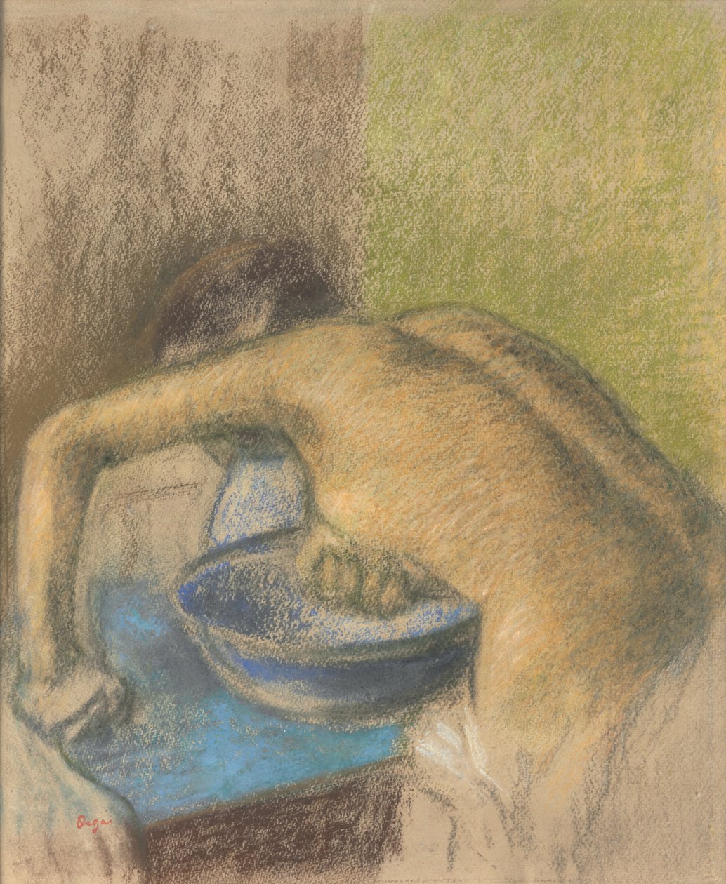 Žena na její toaletě; Femme a sa toilette, cca 1888-1892 od Edgar Degas