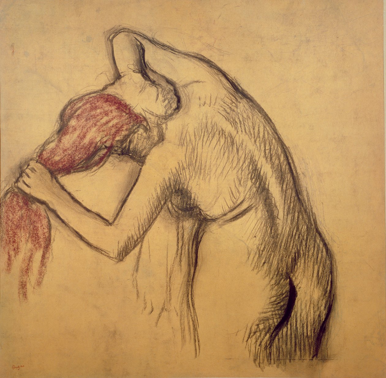 Žena se suší od Edgar Degas